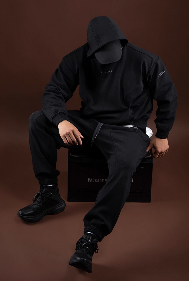 Heavy fleece sports hoodie