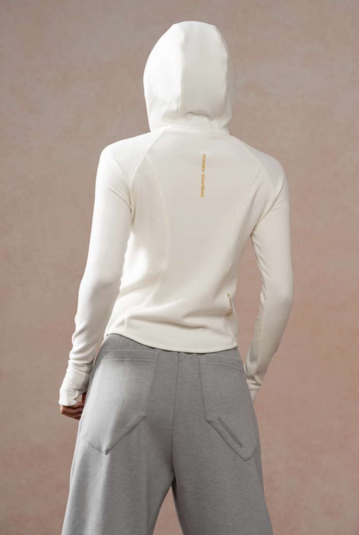 Velvet Touch High Elasticity Hoodie Sports Top