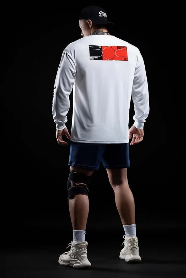 メッシュサーモプリントスポーツロングTシャツ