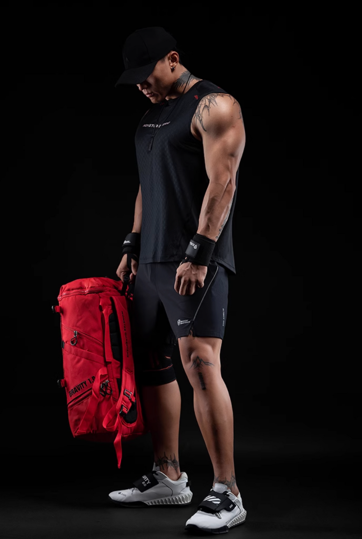 ワイドショルダー パンチングタンクトップ