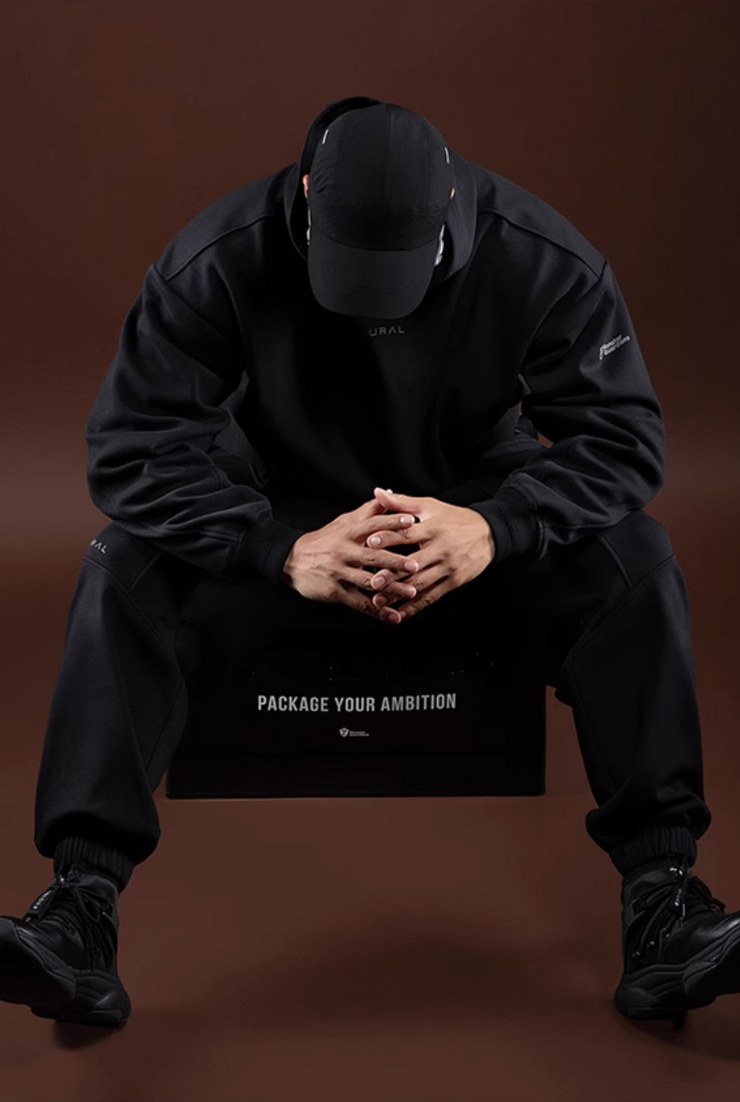 Heavy fleece sports hoodie