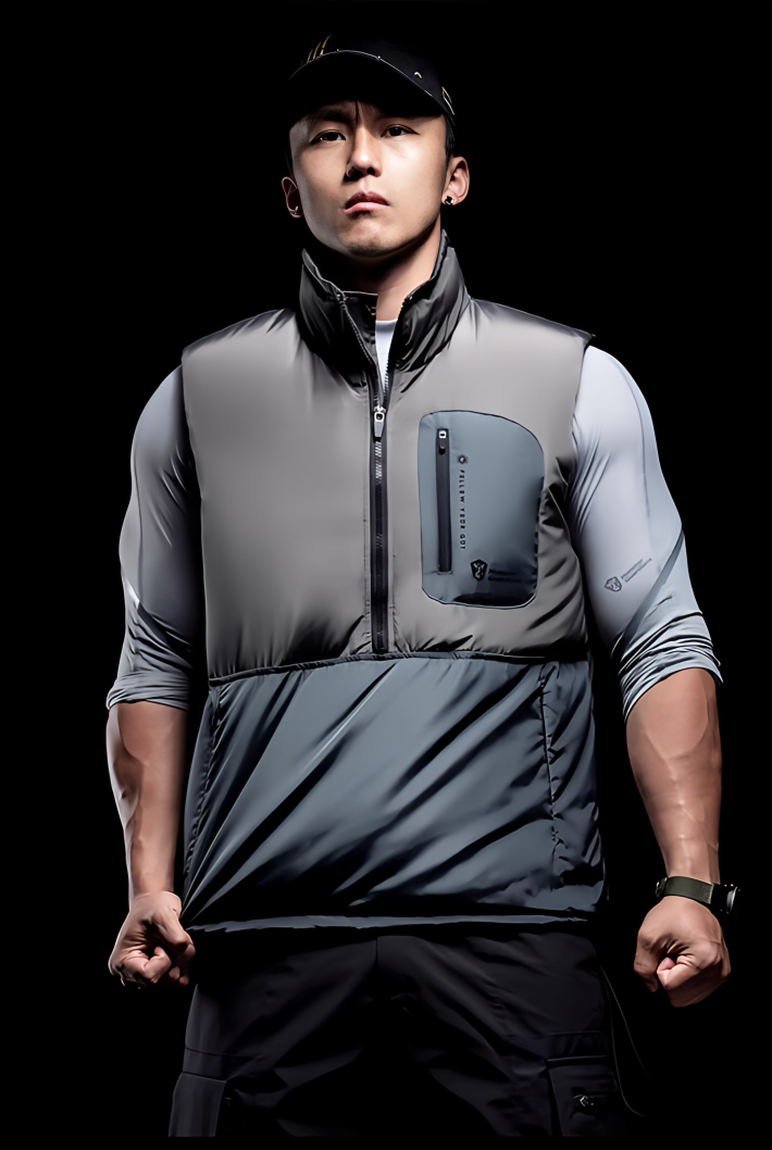 Color Blocking Warmy Duck Vest