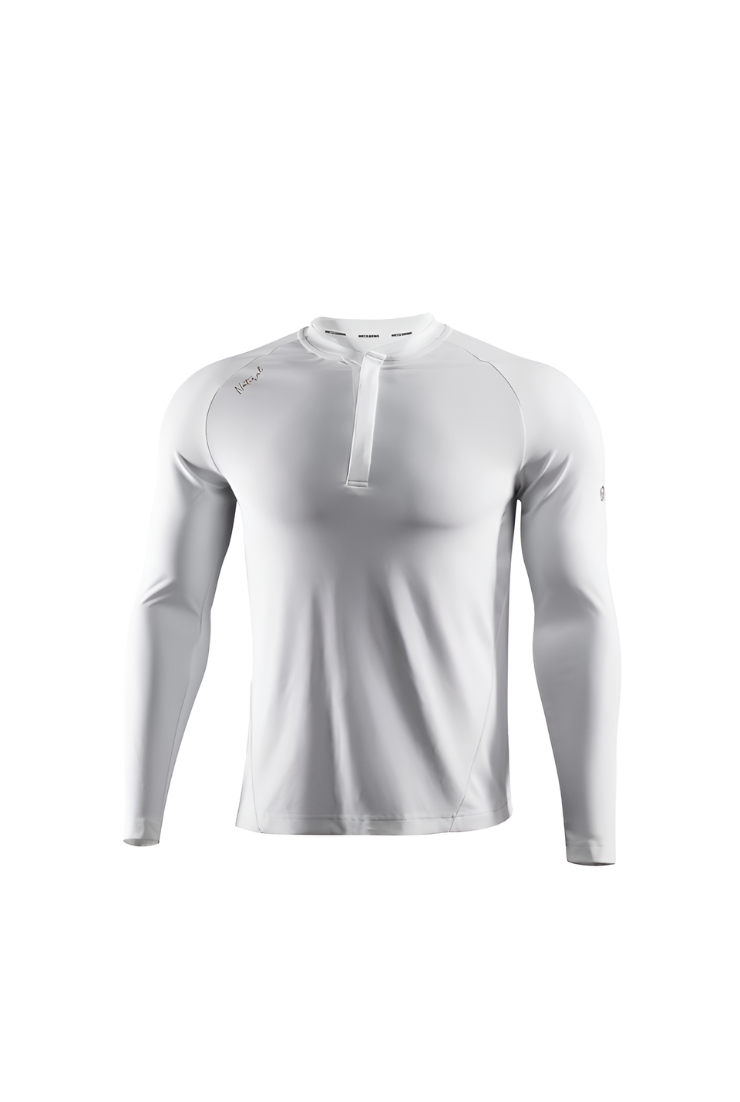 フィットネス・ヘンリーロングスリーブTシャツ