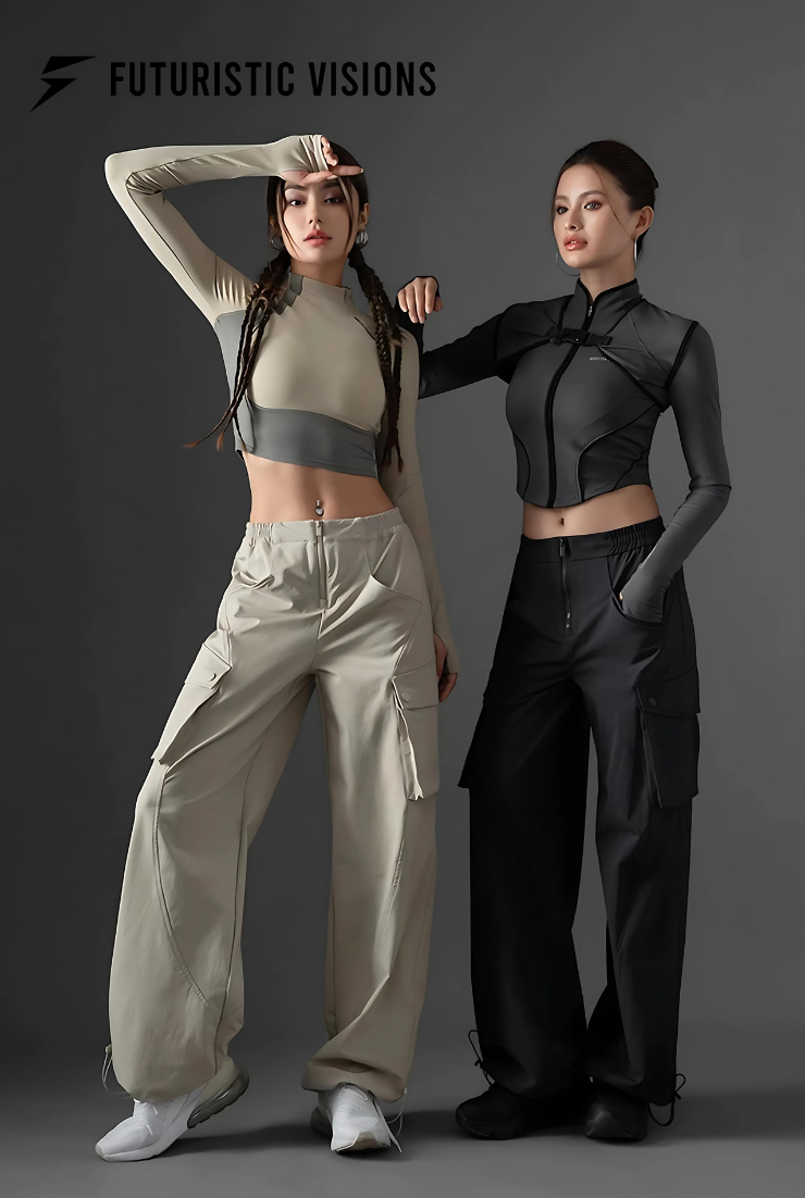 Loose fit three-proof cargo pants