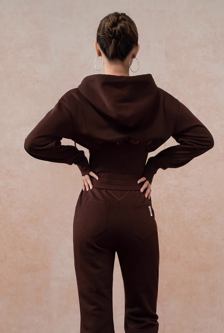Velvet Hug Hoodie Sports Set