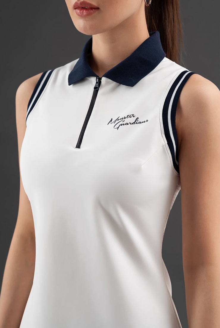 バイカラーポロスポーツドレス