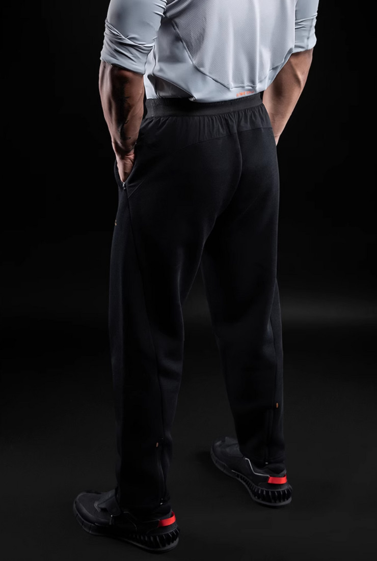 フリース ストレート スポーツパンツ ブラックエディション