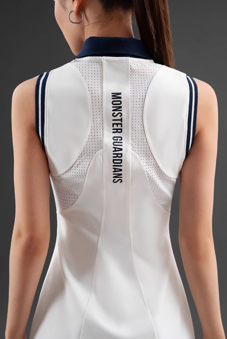 バイカラーポロスポーツドレス