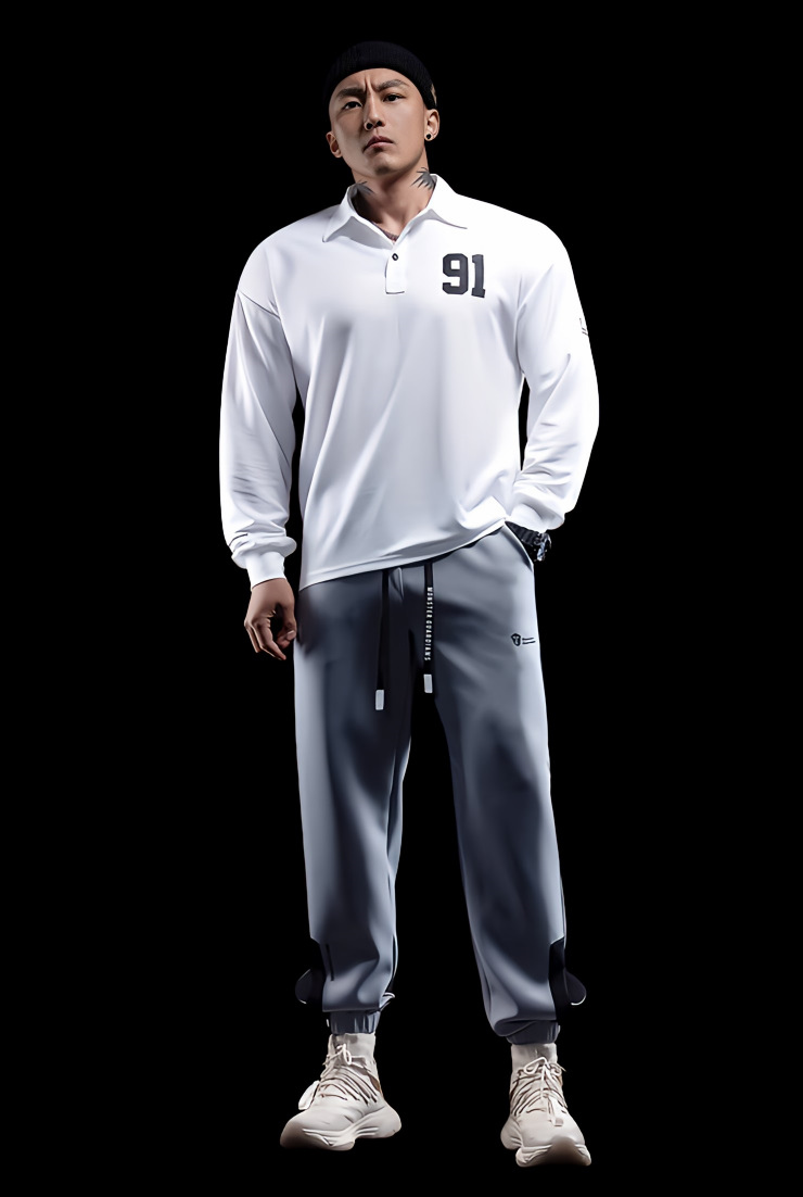 ドリブルフィット 長袖カジュアルポロシャツ