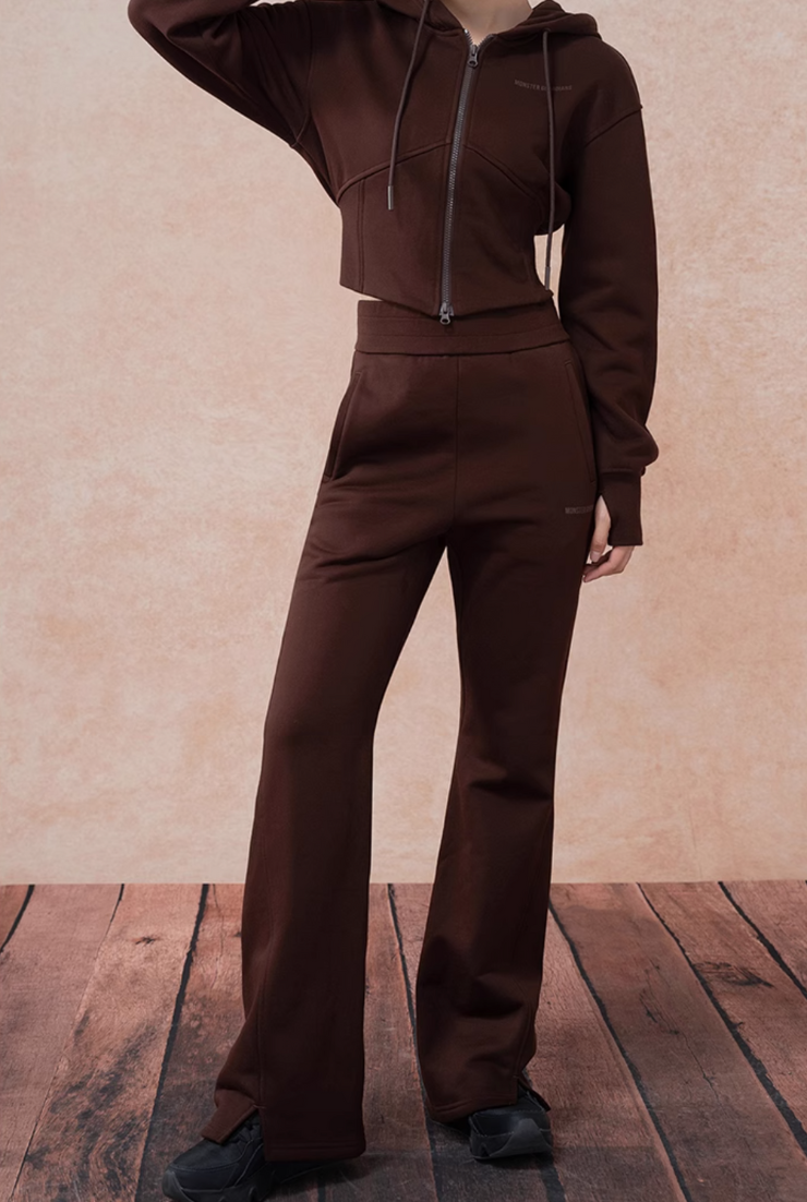 Velvet Hug Hoodie Sports Set