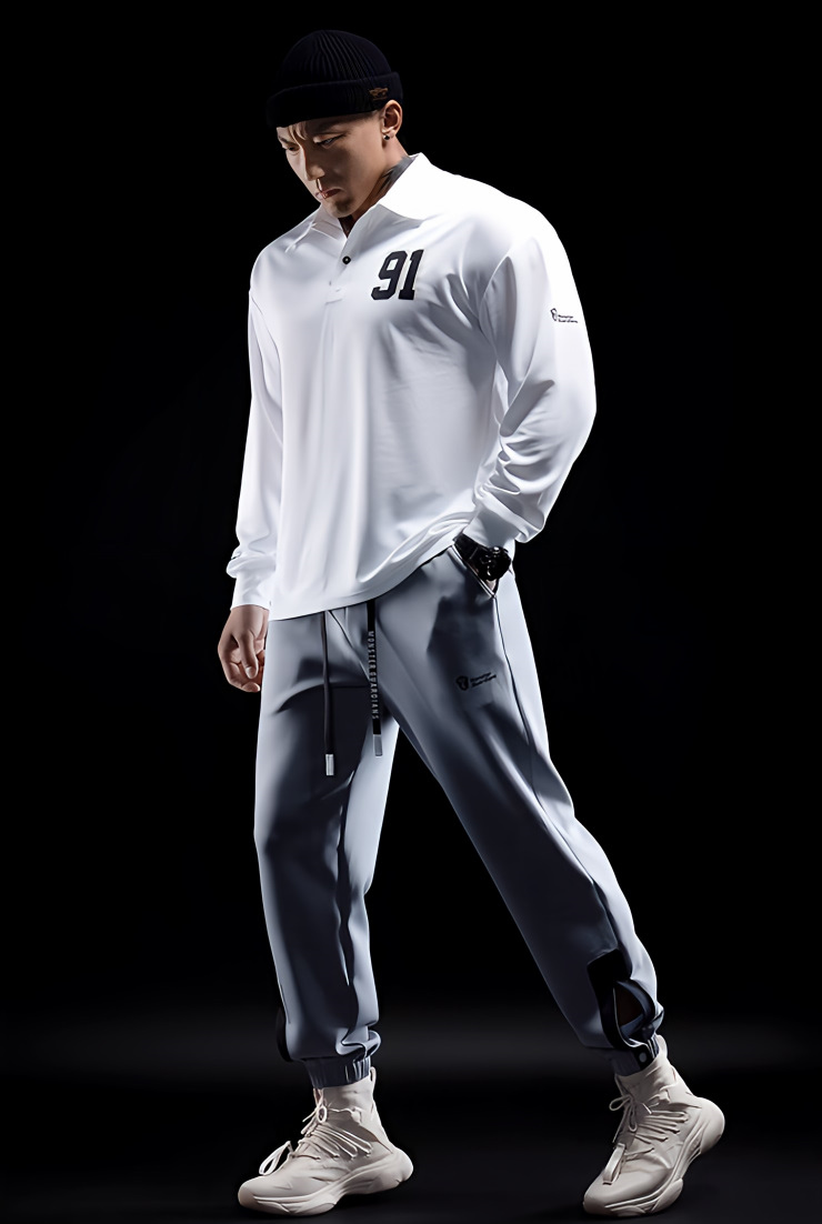 ドリブルフィット 長袖カジュアルポロシャツ