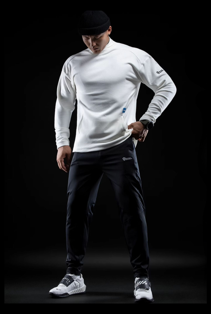 Half Turtle Velvet Warm Loose Sports Sweatshirt