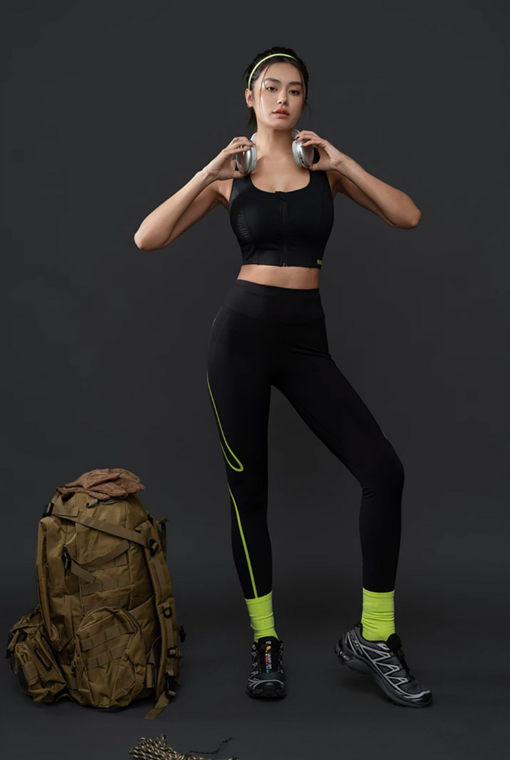 Cool Fit Zipper Support Women's Summer Sports Bra