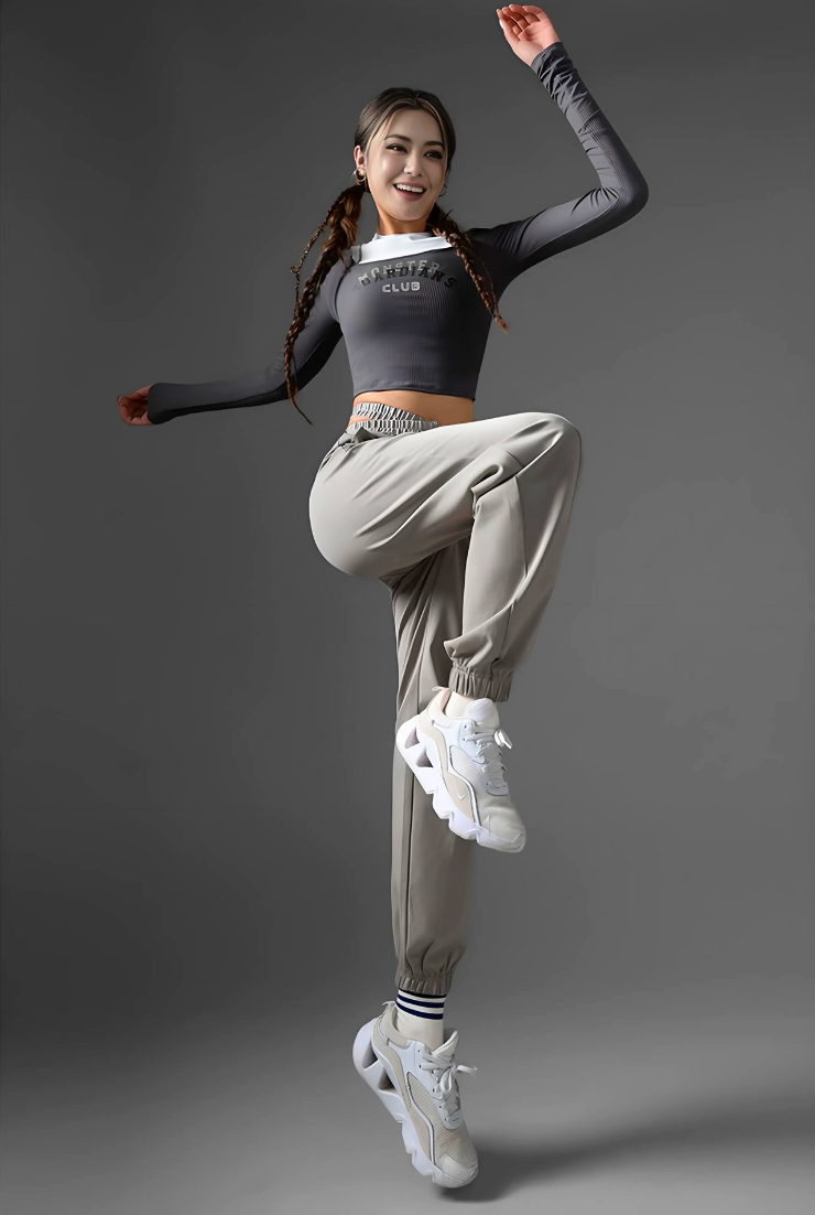 Cross waist fit sports pants