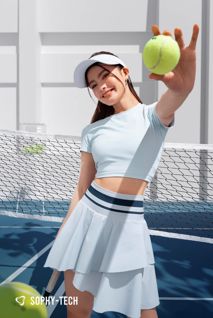 アイスシェード アシンメトリー テニスワンピース(UPF150+)