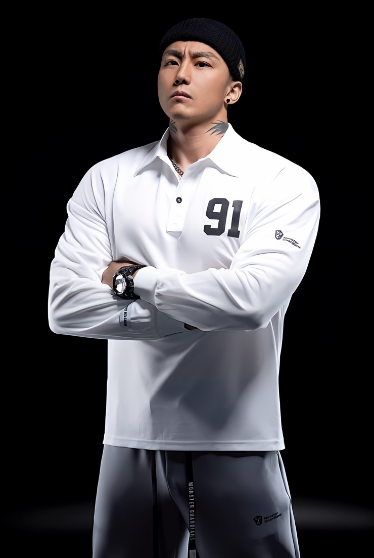 ドリブルフィット 長袖カジュアルポロシャツ