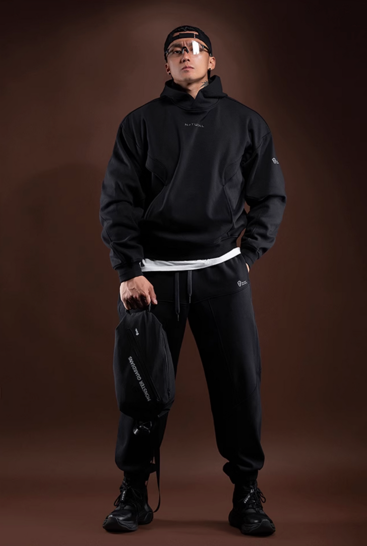 Heavy fleece sports hoodie