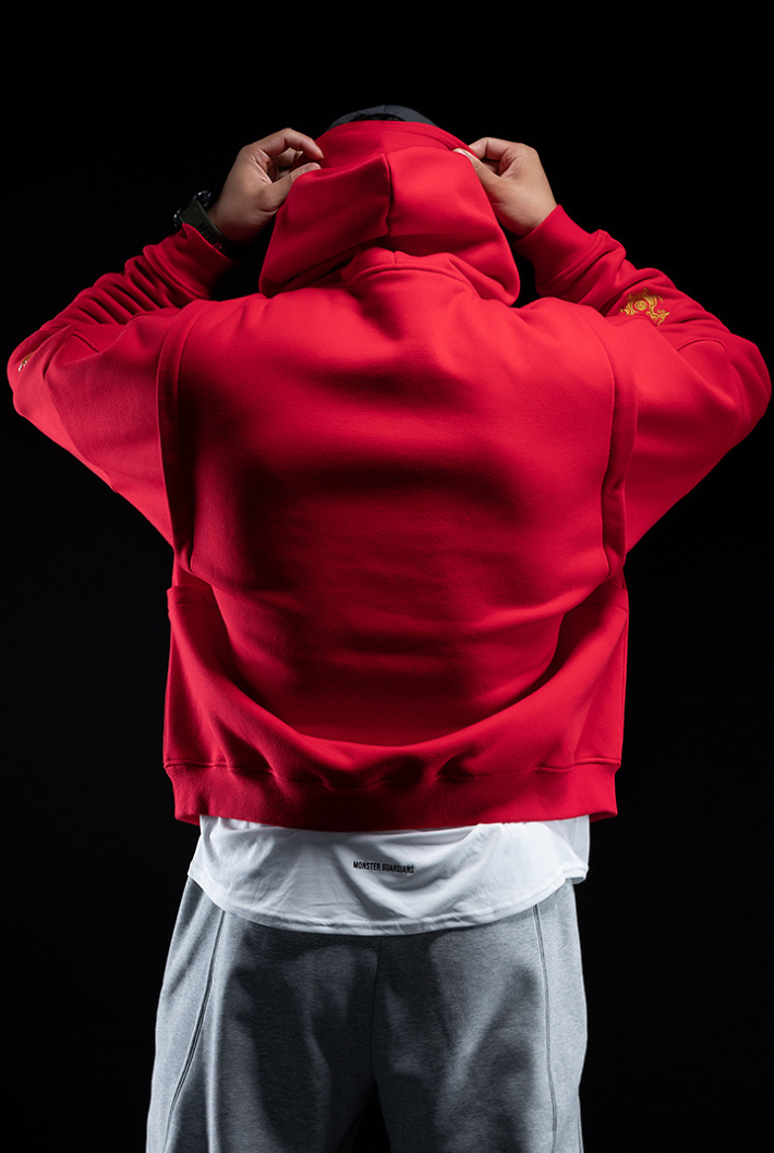 ベルベット フード付き スポーツ スウェットシャツ