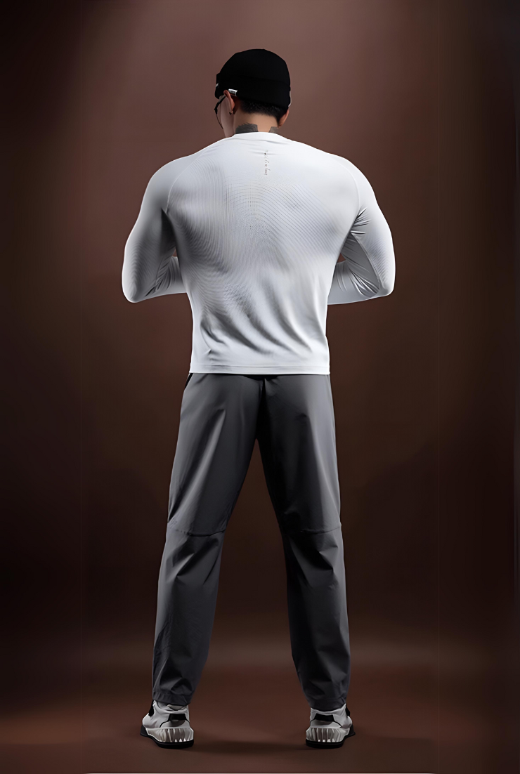 フィットネス・ヘンリーロングスリーブTシャツ