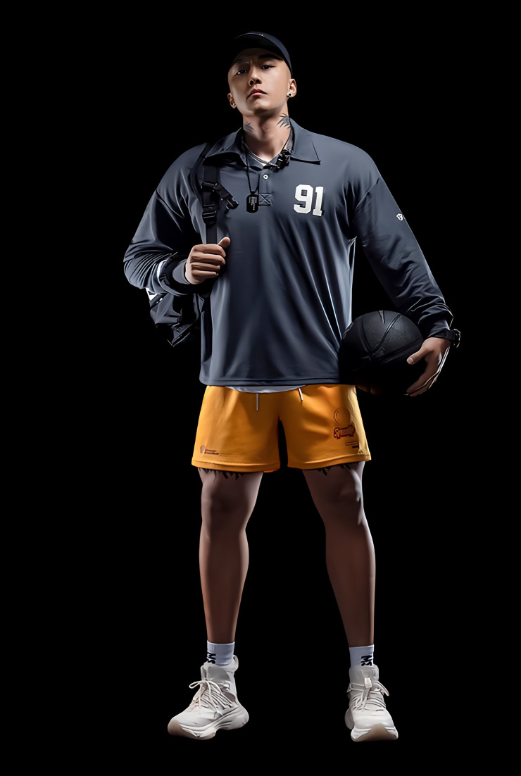 ドリブルフィット 長袖カジュアルポロシャツ