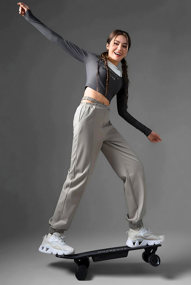 Cross waist fit sports pants