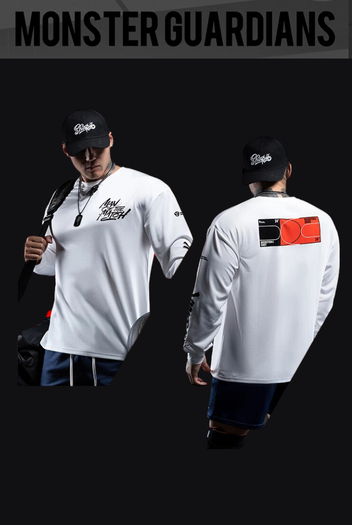 メッシュサーモプリントスポーツロングTシャツ