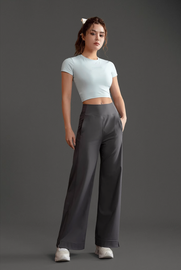 FLEX FLOW ハイウエスト ワイドレッグ ヨガパンツ