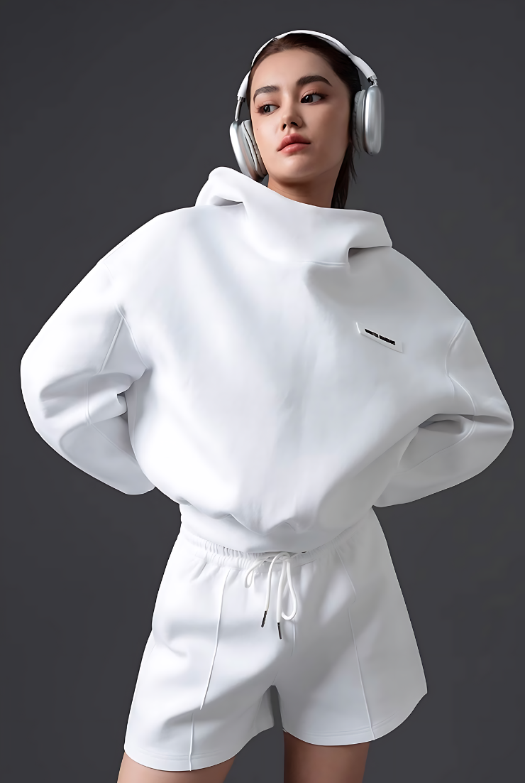 Loose fit hoodie and shorts set