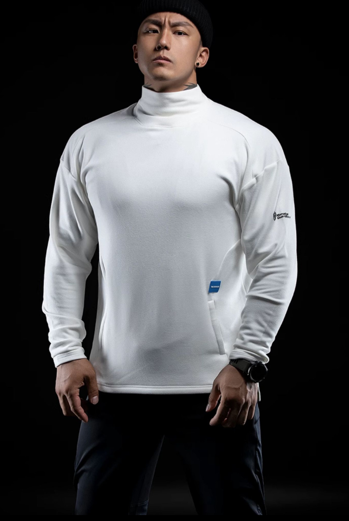 Half Turtle Velvet Warm Loose Sports Sweatshirt