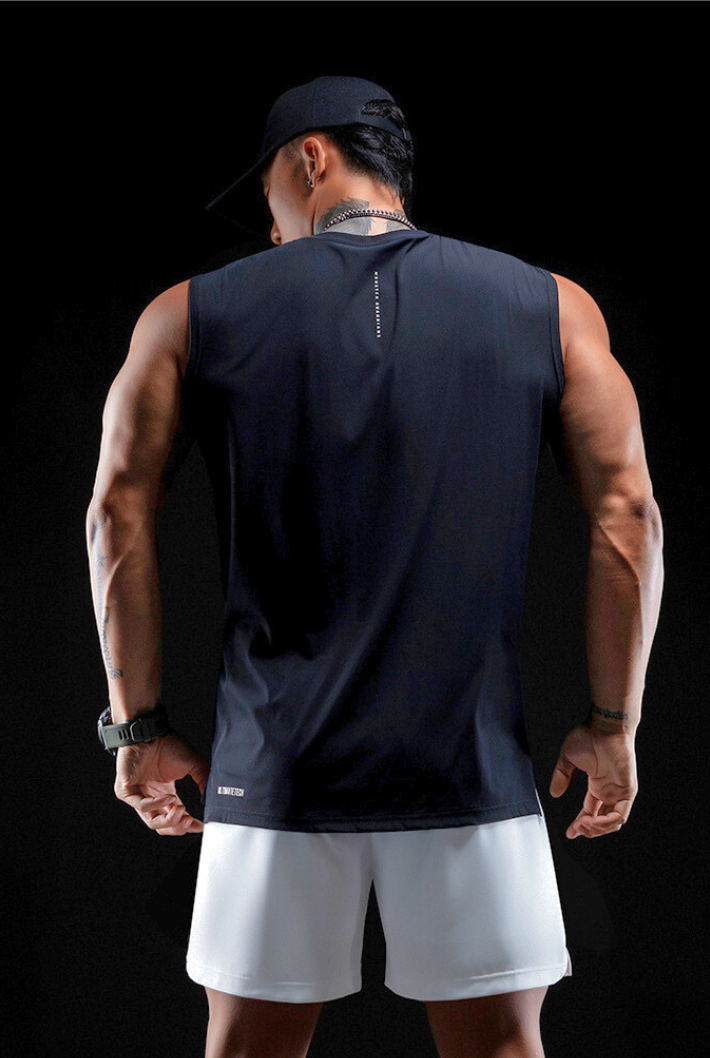 Thermo-print sports fitness tank top