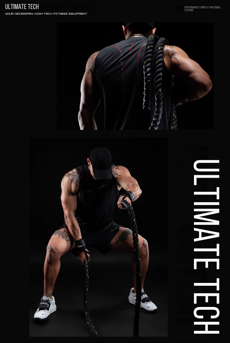 ワイドショルダー パンチングタンクトップ