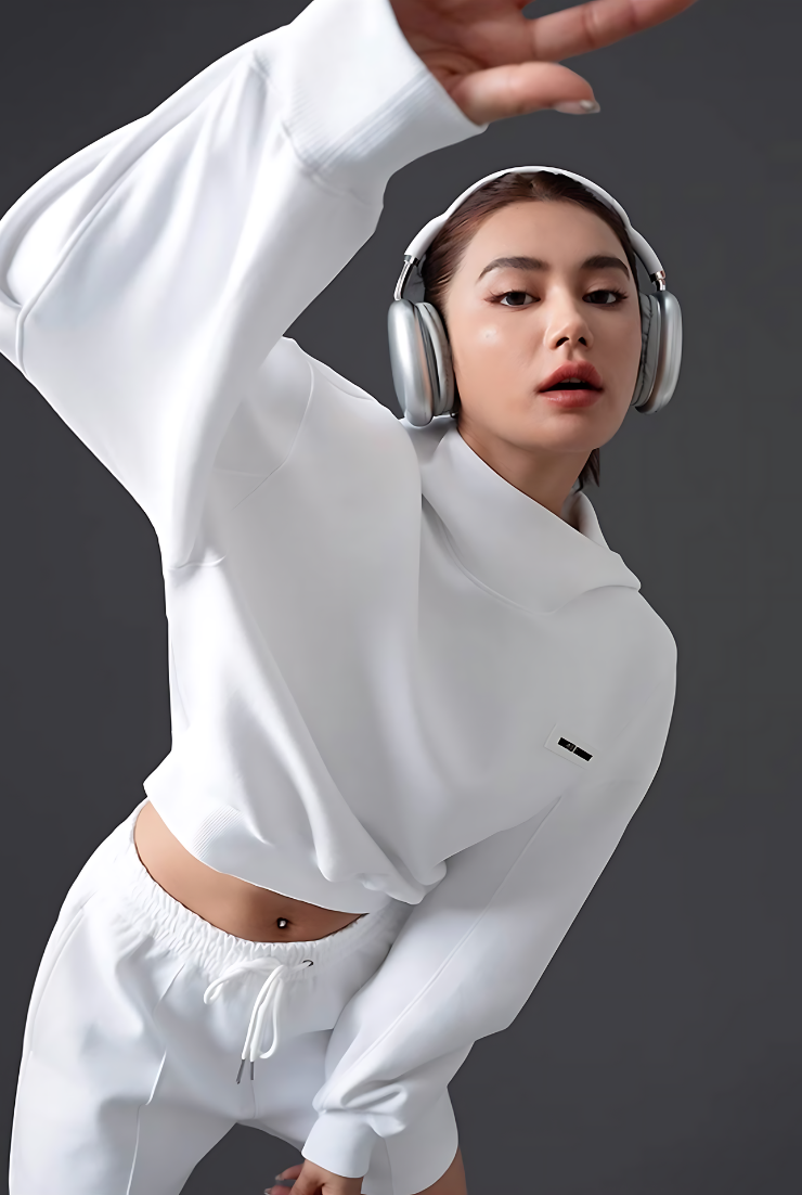 Loose fit hoodie and shorts set