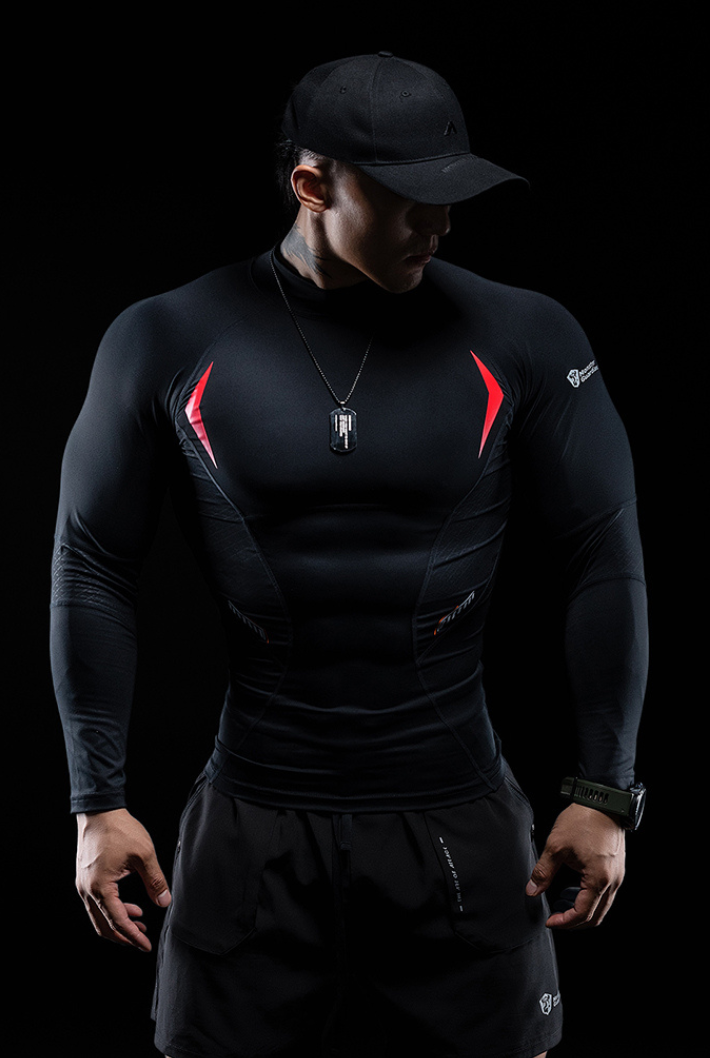 【美品】Reebox フィットネスウェア 黒 M サーモクロミック タイトロングトレーニングウェア