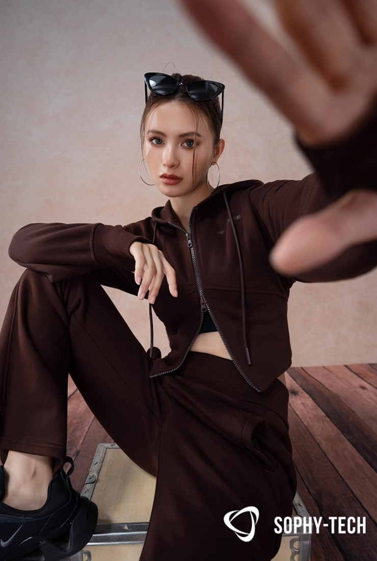 Velvet Hug Hoodie Sports Set