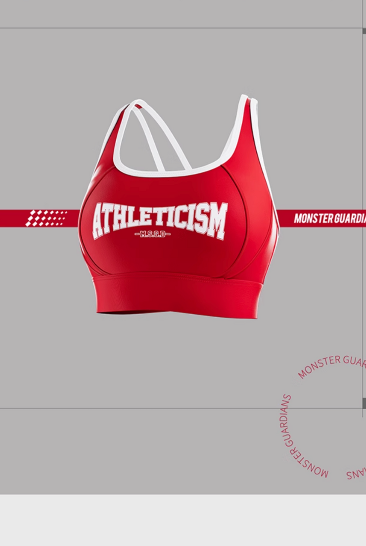 レッドインパクトブラ&レイヤードテニススカート セットアップ