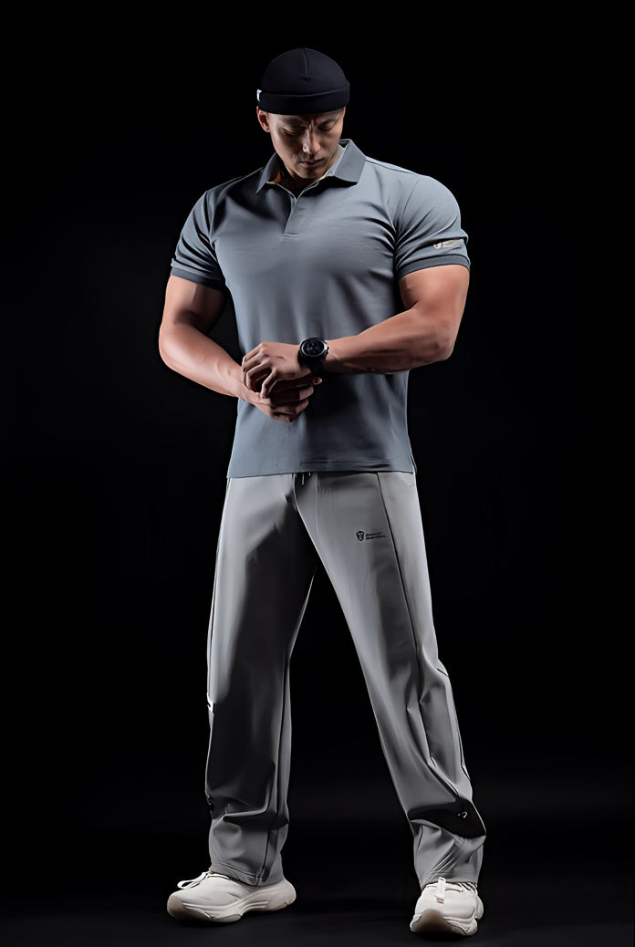 メンズ ルーズフィット スポーツ レジャー フィットネス パンツ