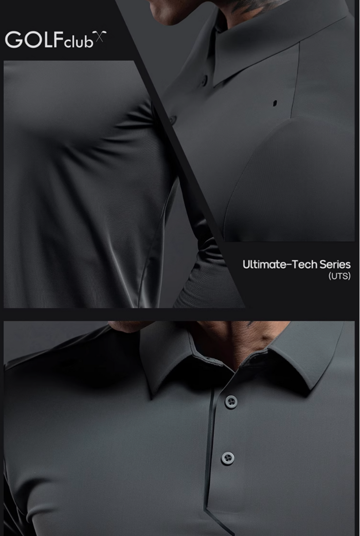 SUNSHIELD ストレッチ ゴルフロングスリーブポロ