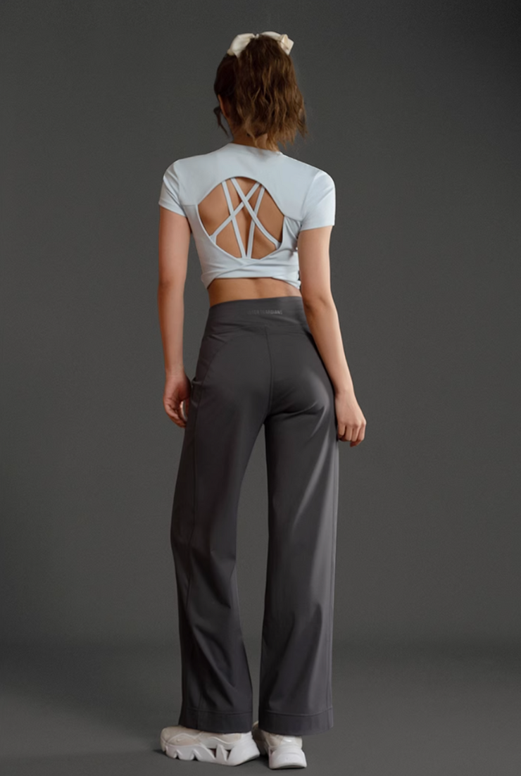 FLEX FLOW ハイウエスト ワイドレッグ ヨガパンツ