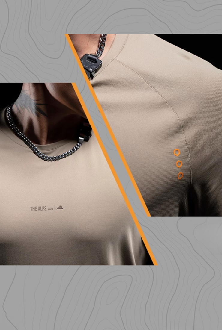 Men's antibacterial quick-drying sports T-shirt