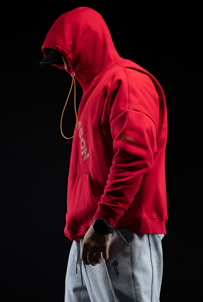 ベルベット フード付き スポーツ スウェットシャツ