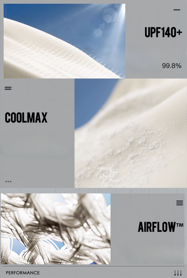 クールシールド UPF140+ ストレッチフーディー