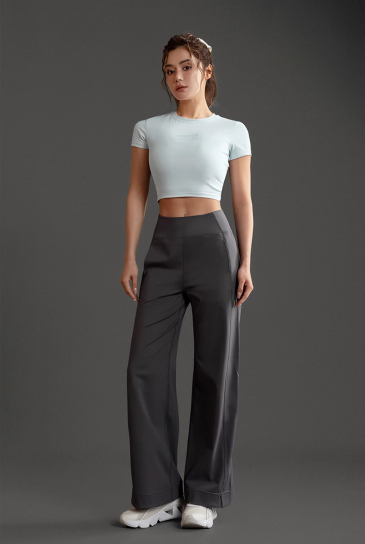 FLEX FLOW ハイウエスト ワイドレッグ ヨガパンツ