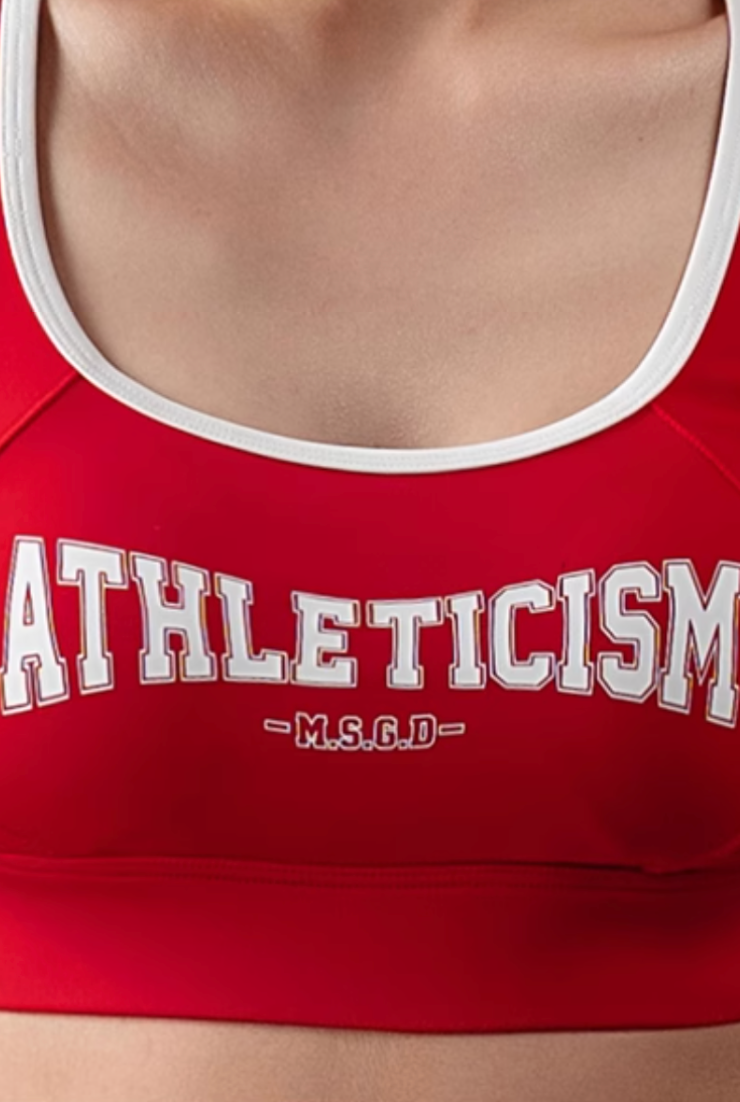 レッドインパクトブラ&レイヤードテニススカート セットアップ