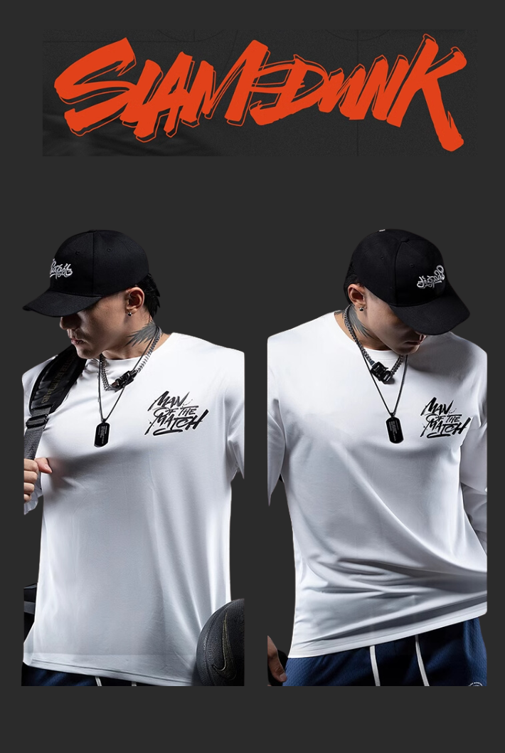 メッシュサーモプリントスポーツロングTシャツ