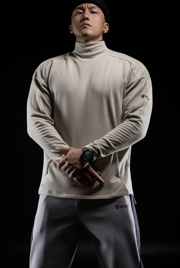 Half Turtle Velvet Warm Loose Sports Sweatshirt