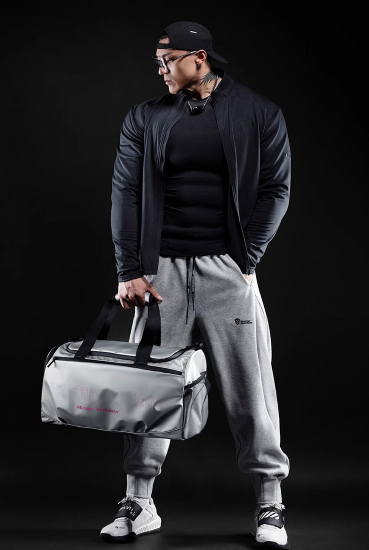 Water-repellent training bag, 26L, silver