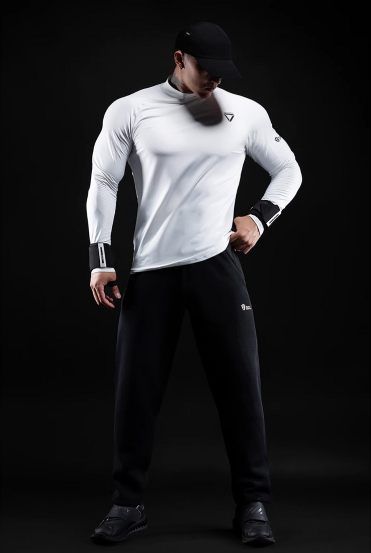 フリース ストレート スポーツパンツ ブラックエディション