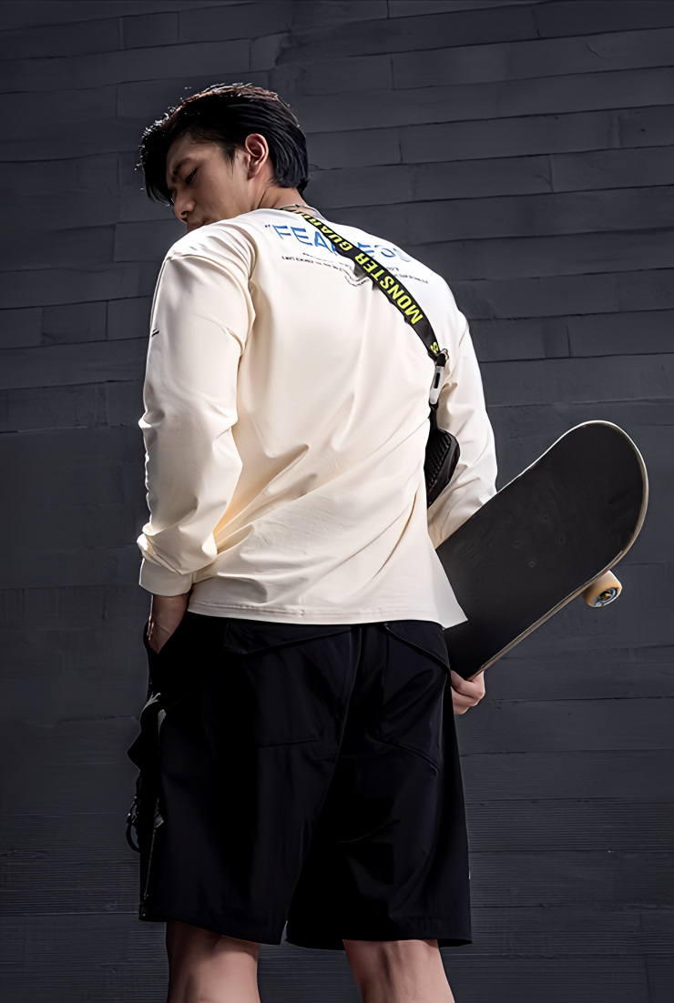Graphic Loose Sports Long T-shirt