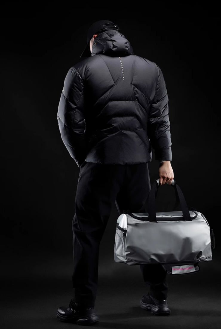 Water-repellent training bag, 26L, silver