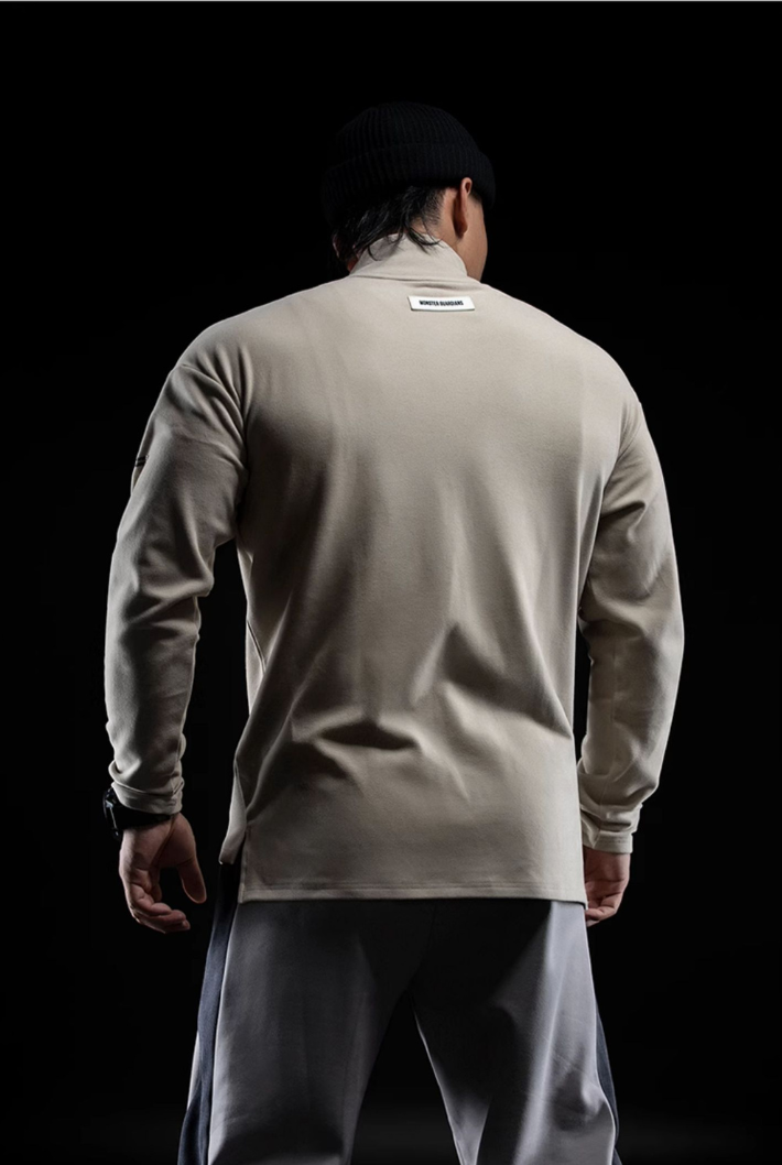 Half Turtle Velvet Warm Loose Sports Sweatshirt